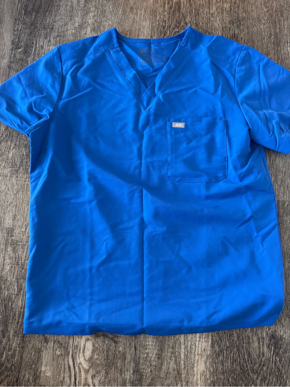 Figs V-Neck Scrub Top - Royal Blue
